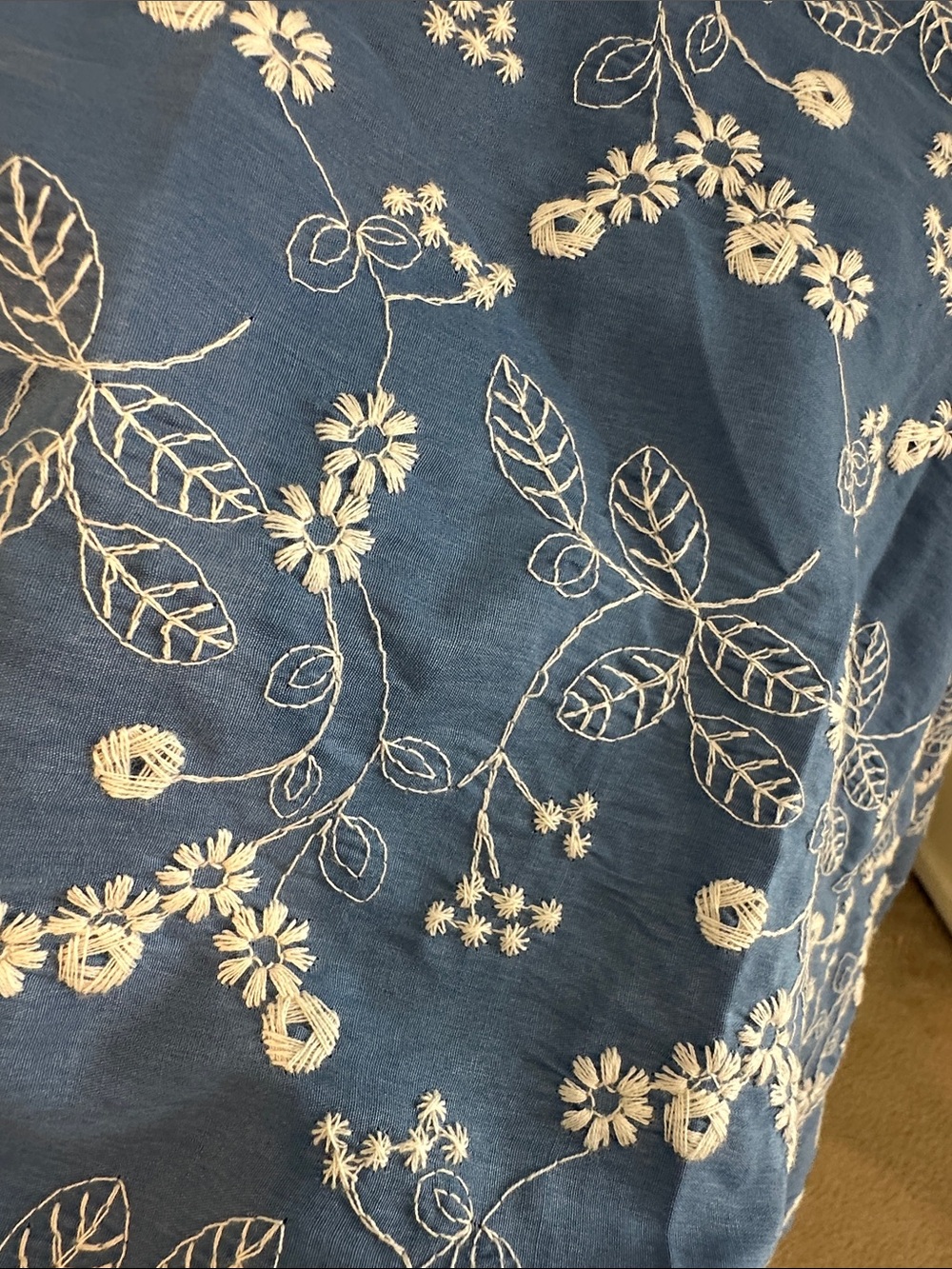 Blue Floral V-Neck Maxi Dress - Picture 4 of 9